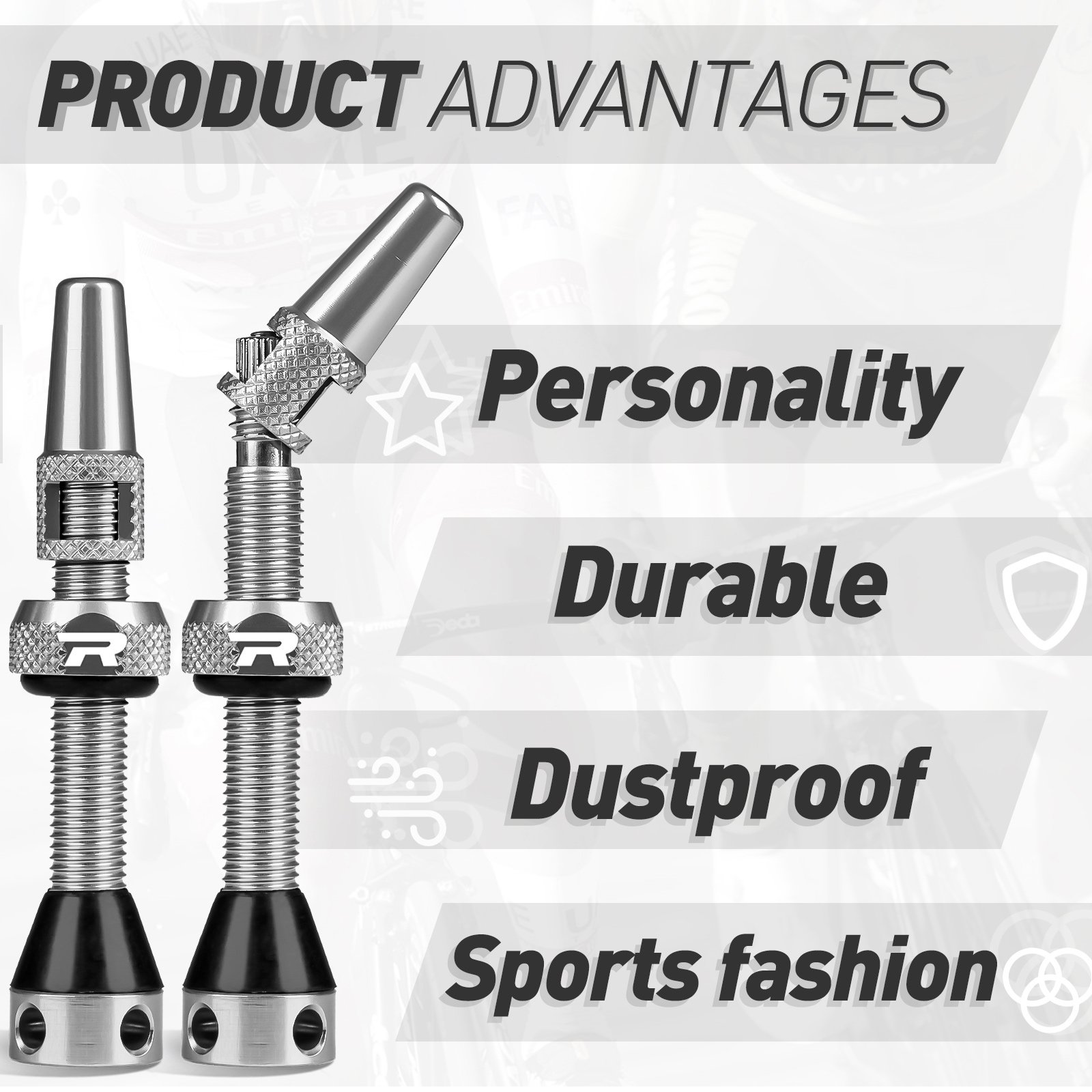 Roadup Tubeless Valve Stem Silver - 图片 2