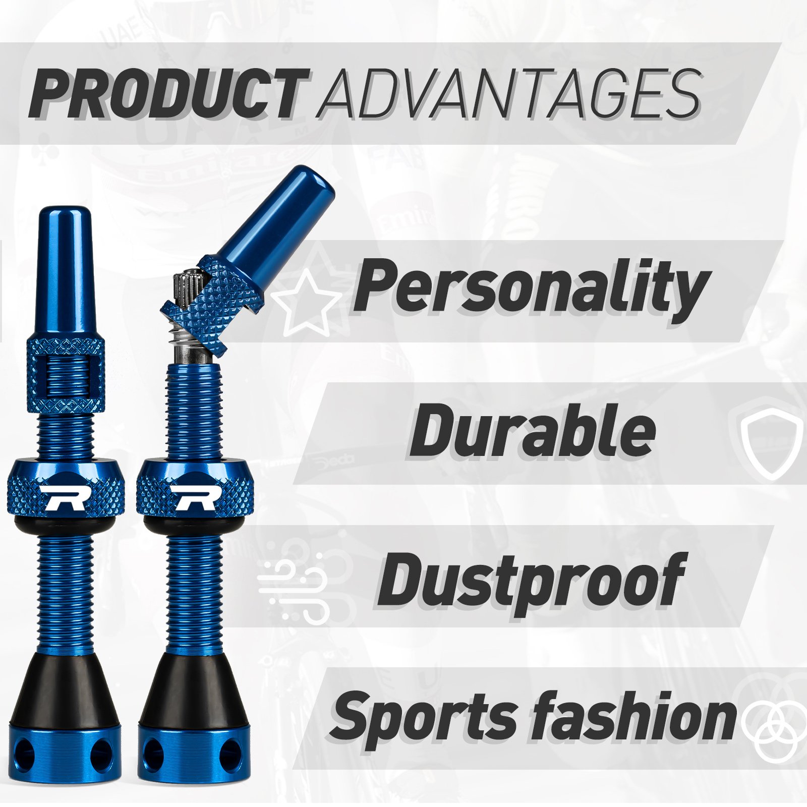 Roadup Tubeless Valve Stem Blue - 图片 2