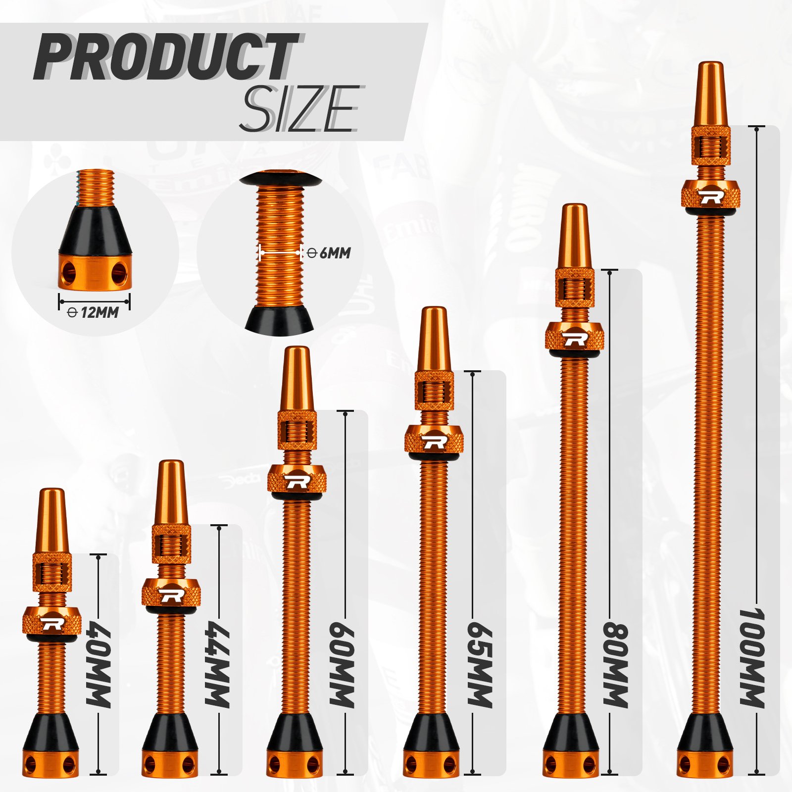 Roadup Tubeless Valve Stem Orange - 图片 4